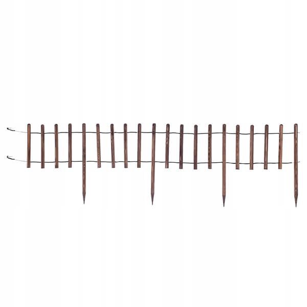 KADAX Havepalisade 185 cm havekant træhegn brun