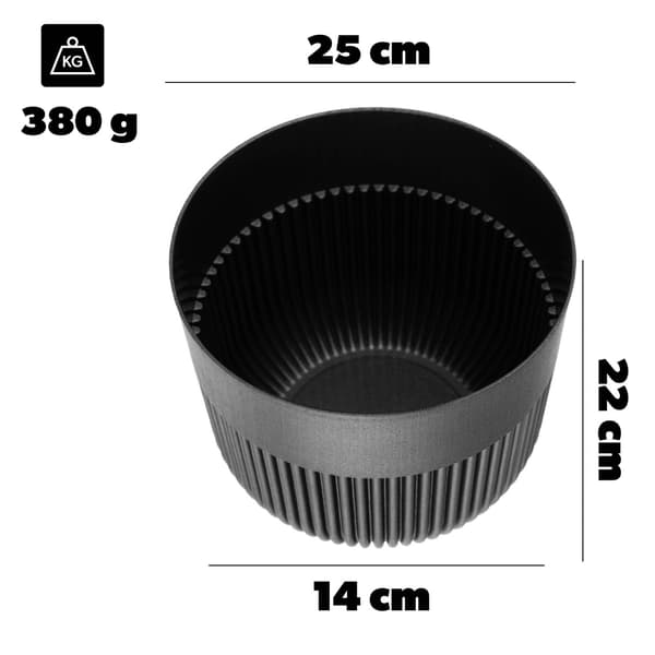 KADAX Doniczka Alia DAL25 grafit <10> K17075