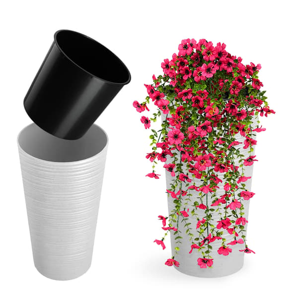 KADAX Blomkruka Vit Blomstativ Hög Med Insats 36 cm