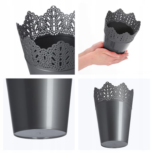 KADAX Blomkruka, Blomkruka, Lock, Högt Plast Blomställ, 16,5 cm, Guld