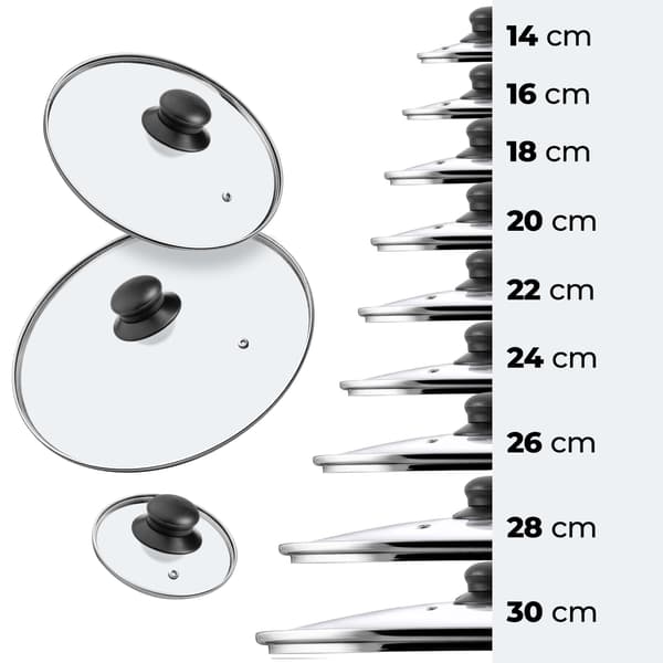 KADAX glaslåg 24 cm gryde universal varmebestandig