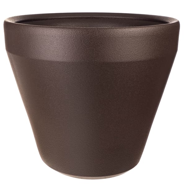 KADAX Stor Rund Urtepotte til Haveterrasse, Brun, 46 cm
