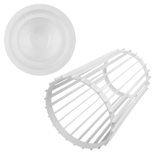 KADAX Loft kaksipuolinen kukkateline valkoinen 39,5 cm + 2 x sisustetta