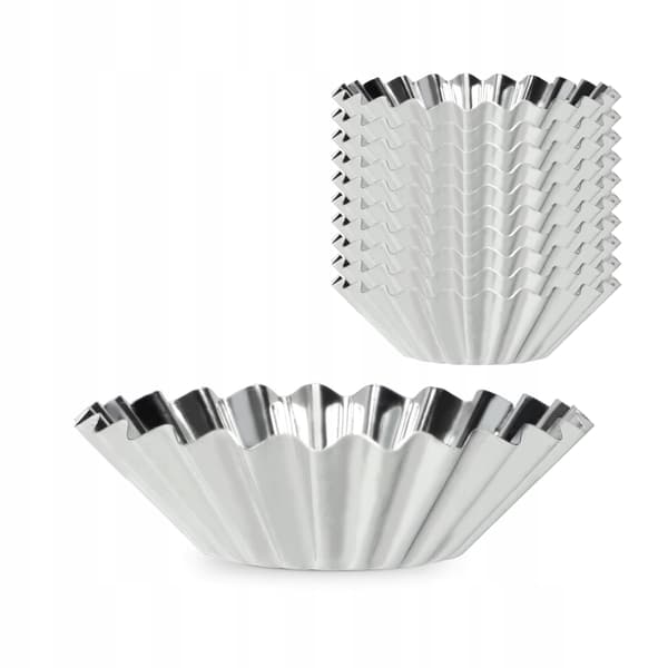 KADAX Sæt med 10 metalforme til muffins, cupcakes og tærter, 7 cm