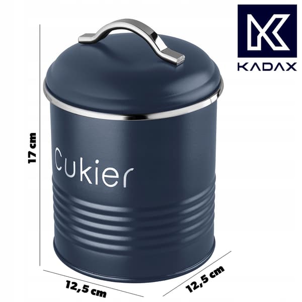 KADAX Sockerbehållare 750 ml Burk med lock Kök Marinblå