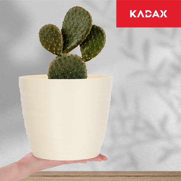KADAX Urtepotte Urtepottedæksel Creme Rund 19cm Plast