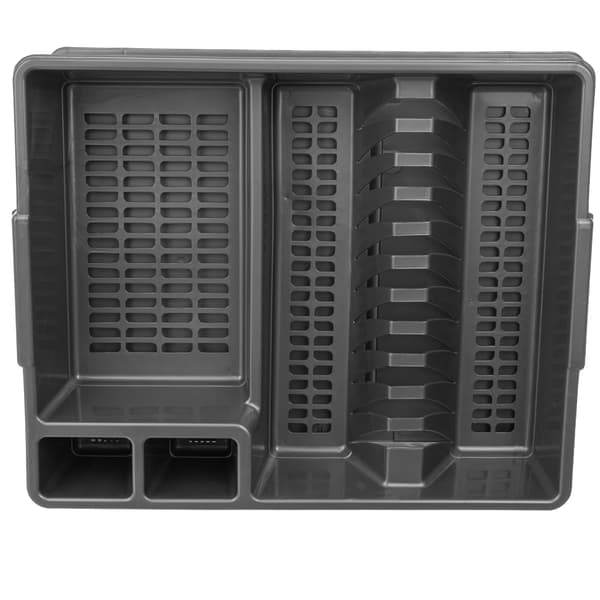 KADAX Diskställ Bestickställ med Stående Bricka Silver 42 cm Stor