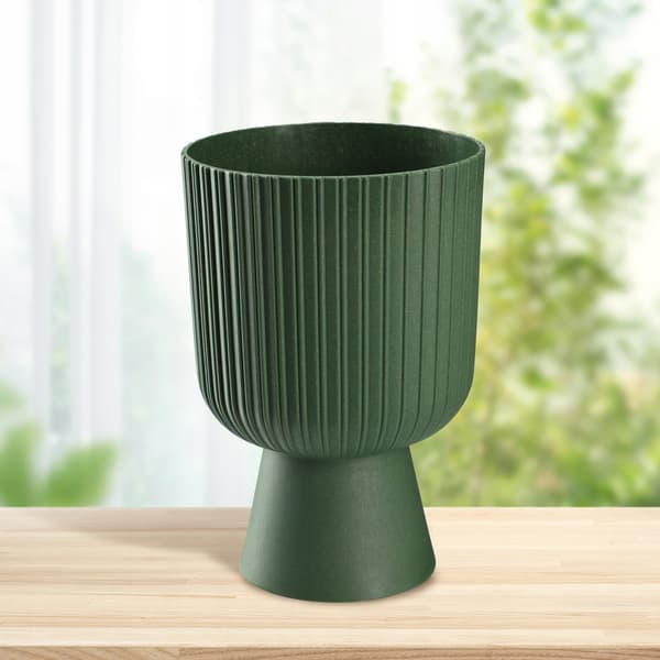 KADAX Urtepotte Urtepotte Plæne Plastiklåg 14 cm Blomsterfod Grøn