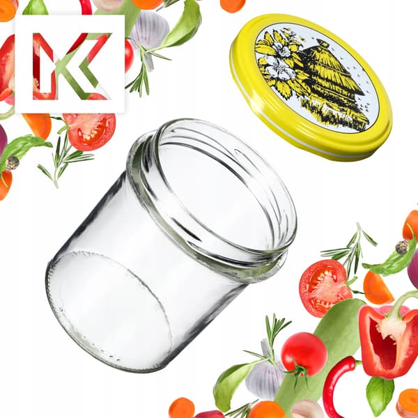 KADAX Avila muurauspurkit 350ml 10kpl 82mm + "Bees" kannet