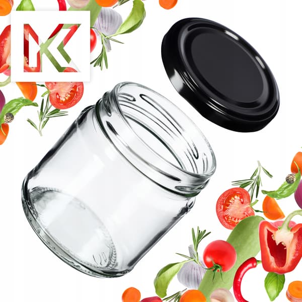 KADAX Lerma purkituspurkit 200ml 10kpl 66mm + mustat kannet
