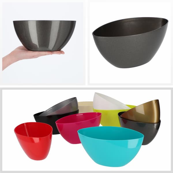 KADAX Urtepotte 21cm Oval Urtepotte Plastik Grafit