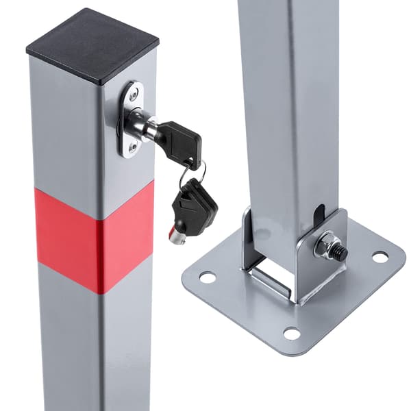 KADAX Parkeringspullert Foldbar parkeringslås med nøgle Afspærring 65 cm