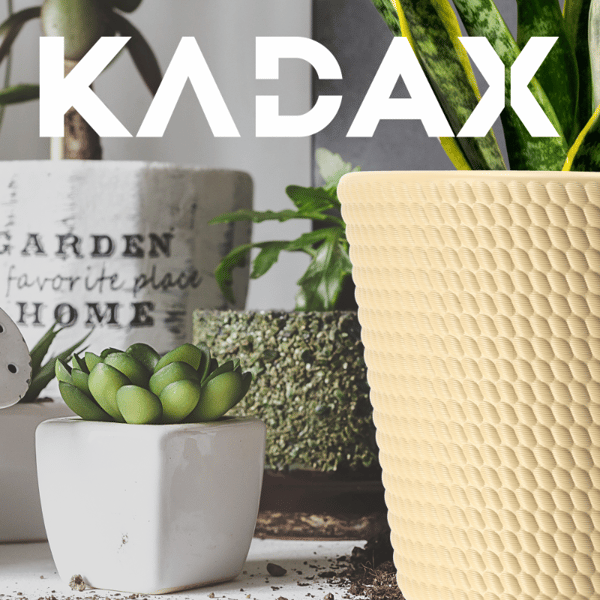 KADAX Urtepotte Plastik Rund 30 cm Beige