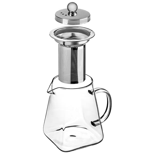 KADAX 650 ml värmebeständig tekanna i glas med teinfusionsrör för örtte
