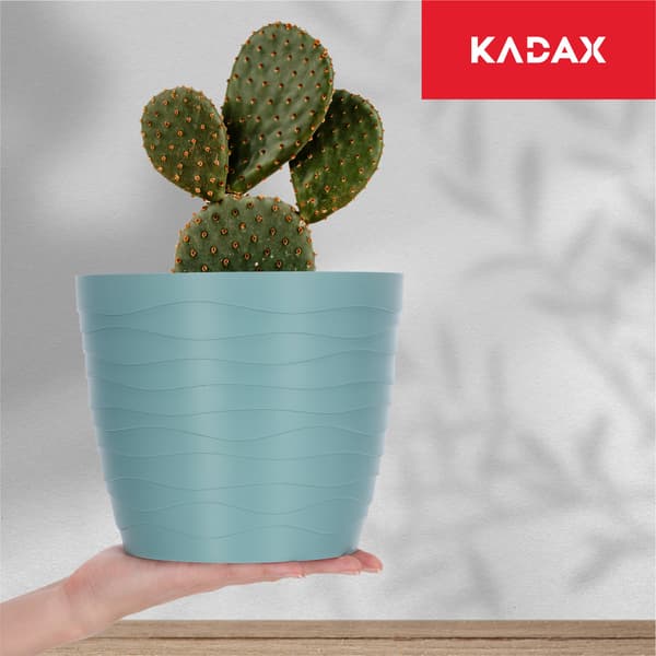 KADAX Urtepotte Urtepottedæksel Grøn Rund 19cm Plast