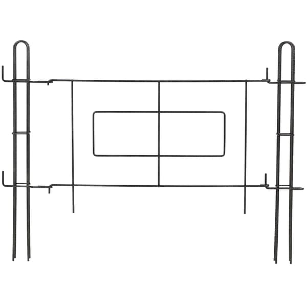 KADAX Trädgårdsgrind, Metallpanelgrind för Staket med Stolpar 93x72cm