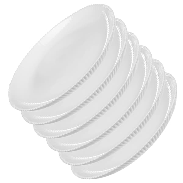 KADAX 6x Desserttallrikar 19 cm Kaktallrikar Räfflade Glastallrikar Små