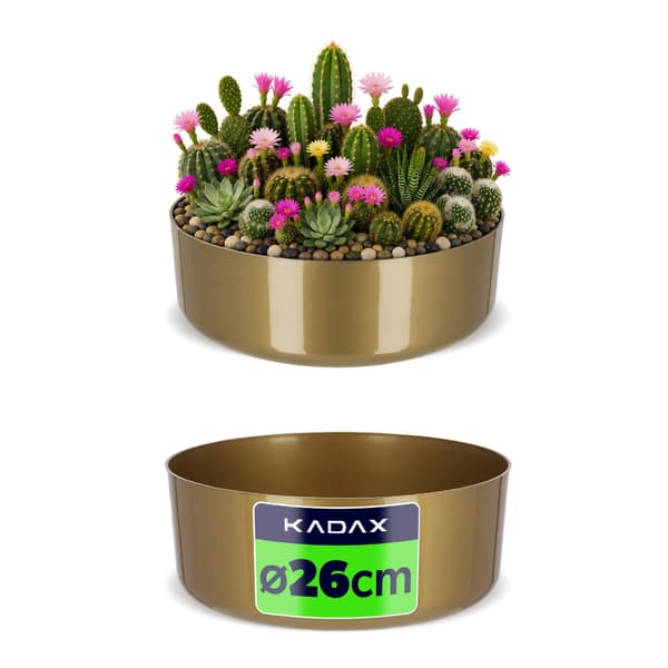 KADAX Blomkruka Blomkrukslock Skål Guld För Arrangemang Rund 26 cm