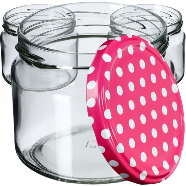 KADAX Sonka purkit 330ml 50kpl 82mm + kansi "Pink Peas"