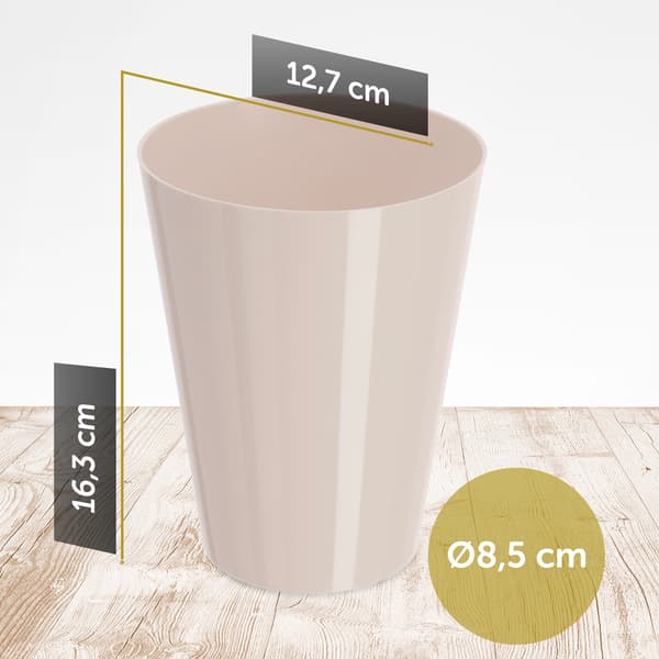 KADAX Urtepotteskjuler til Orkideer, Plastikplanter, Creme, 13 cm
