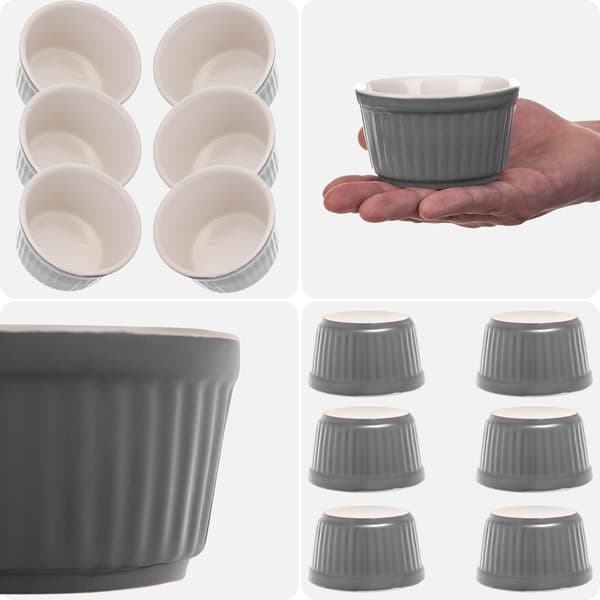 KADAX Bakformar Ramekins Ugnsfast form 9 cm Skålar 150 ml 6 st