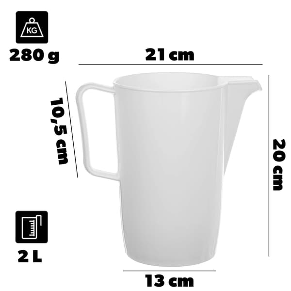 KADAX Plastkanna 2L för te, vatten, varma drycker, juice, vatten