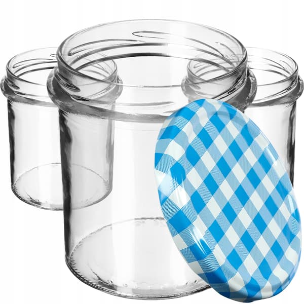 KADAX Avila muurauspurkit 350ml 50kpl 82mm + "Blue Lattice" kansi