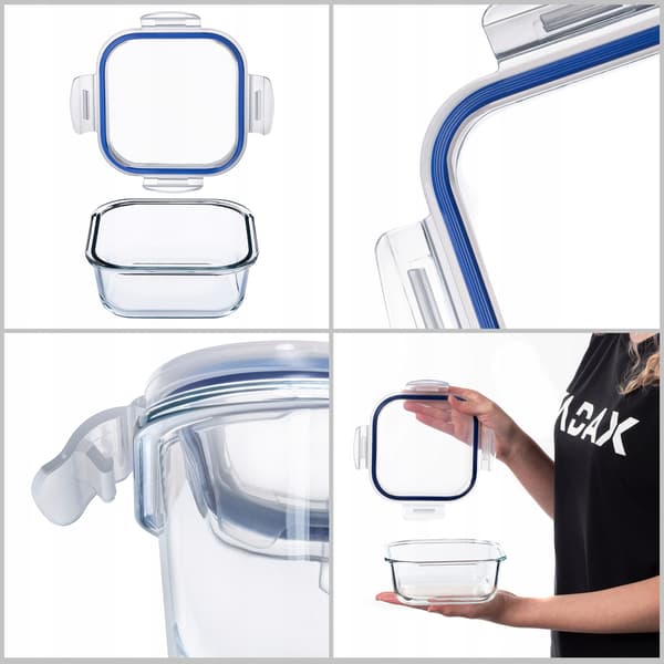 KADAX Glasmatbehållare 800ml Med Lock Matlåda