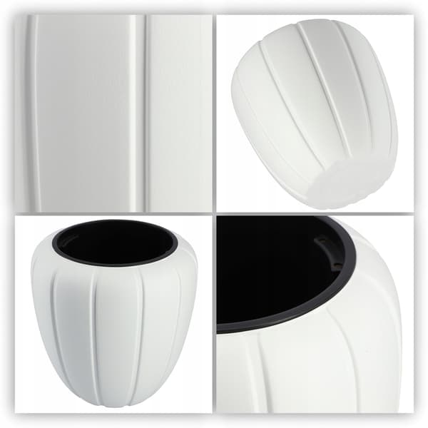 KADAX Blomkruka 40cm Lock med Insats Blomkruka Plast Vit