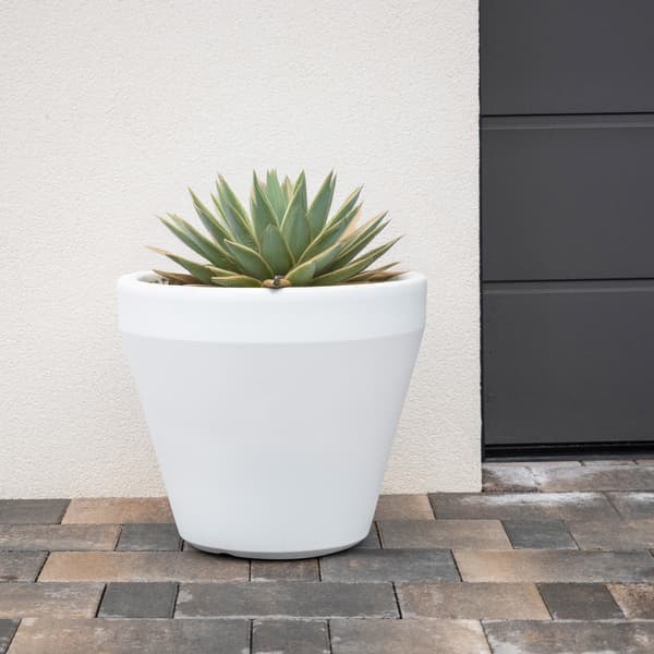 KADAX Urtepotte Stor Urtepotte Rund Have Blomsterstander Hvid 39cm