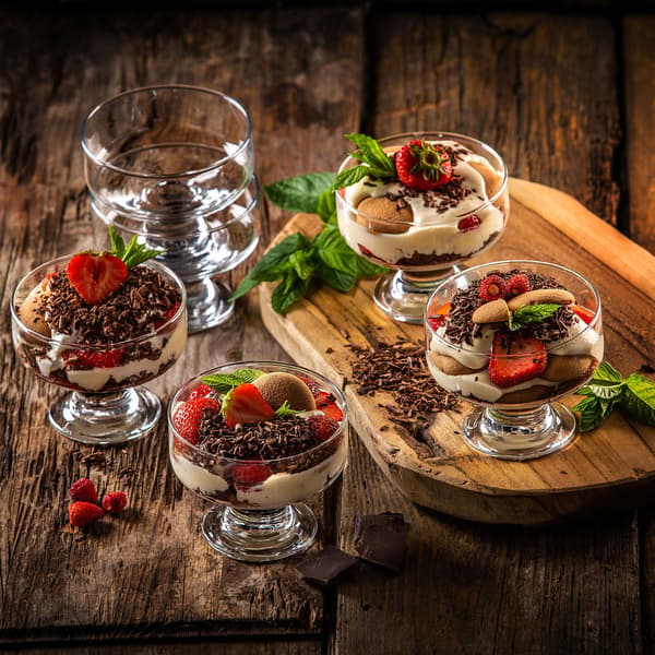 KADAX isdessertbægre glasskåle 6 stk. 180 ml til isdesserter sæt