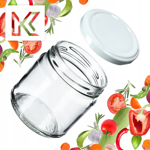 KADAX 10 st. burkar 200 ml glas sylt honung + korkar Fi66