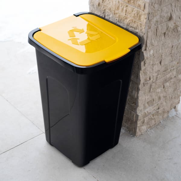 KADAX Affaldssorteringsspand 50L Gul Plast