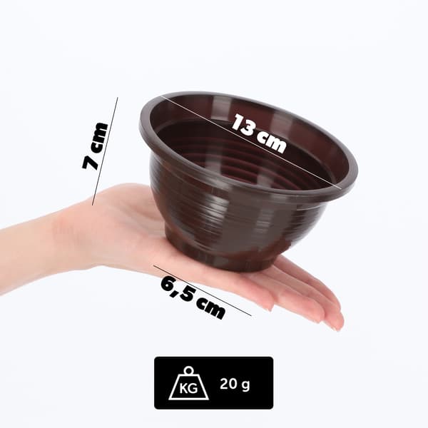 KADAX Urtepotte til Kirkegård Plastik Gravsten Kirkegårdsskål Krysantemum 13 cm