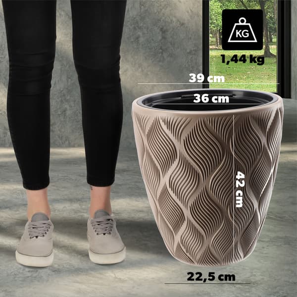 KADAX Blomkruka med insats 42 cm blomkruksskydd plast hög