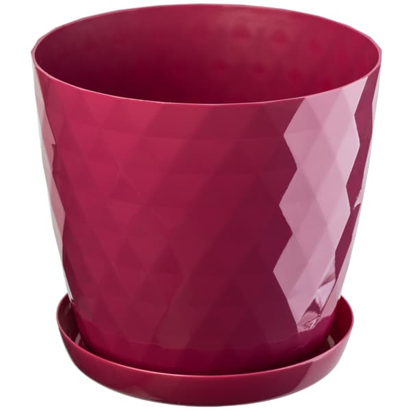 KADAX Plastik Urtepotte med Stativ, Urtepottedæksel, 30cm, Pink, Kadax