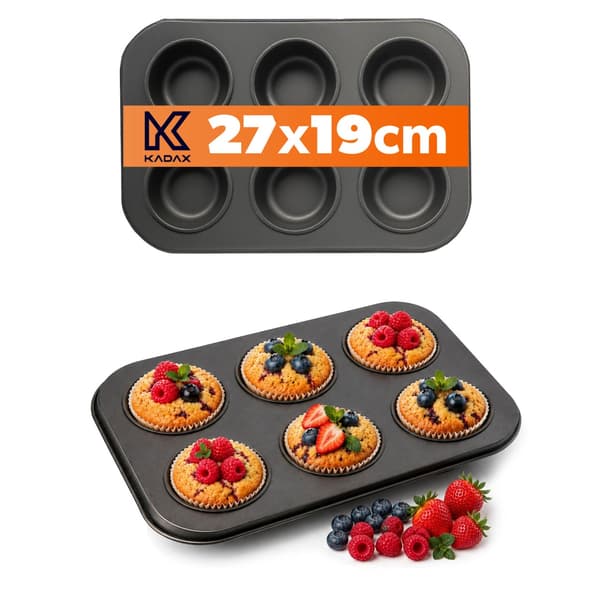 KADAX Bageplade til muffins, cupcakes, forme, kopper, bakke, form