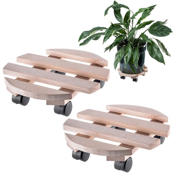 KADAX Kukkaruukkuteline Puinen Pyöreä Taso 30 cm
