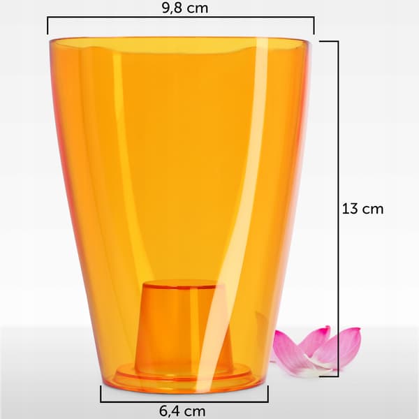 KADAX Blomkruka Orkidé Planter Plast Planter Orange 9cm