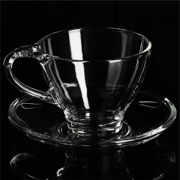 KADAX Set med kaffe- och tekoppar med fat 200 ml 6 st
