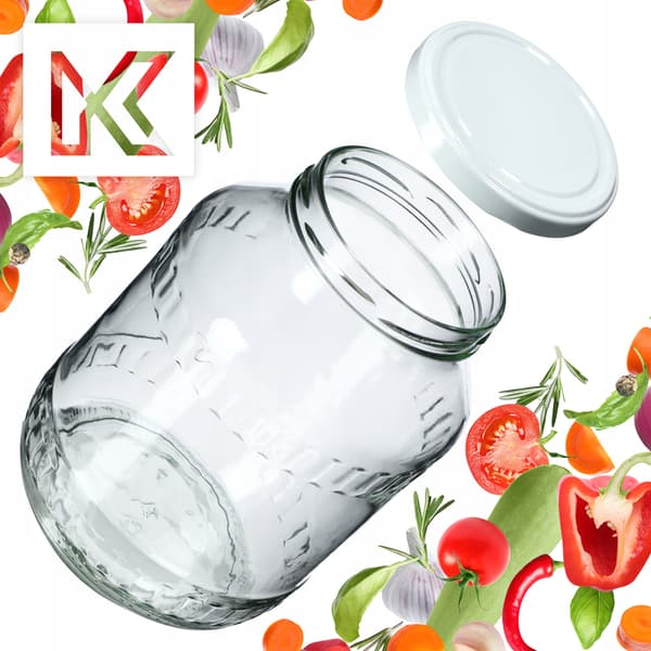 KADAX 2x Glaskrukker 2,5L Krukker til Honning, Marmelade, Likør, Kapsler Fi100