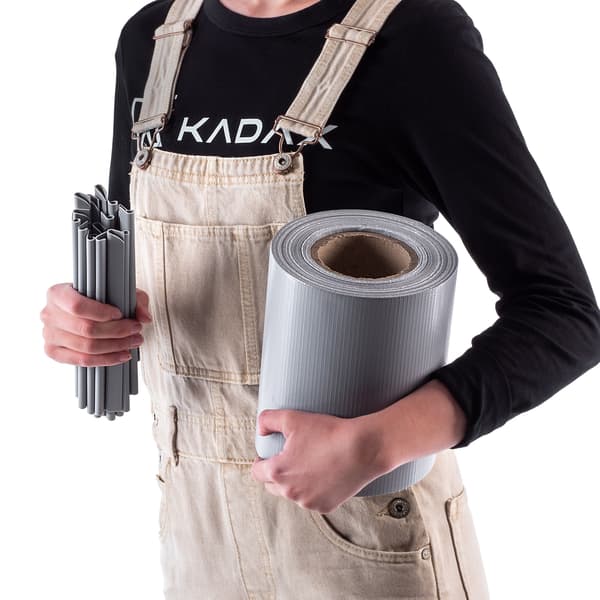 KADAX Hegnsafdækningstape til hegnspaneler, Hegn, UV-beskyttelse, 20 klips, 19x35M
