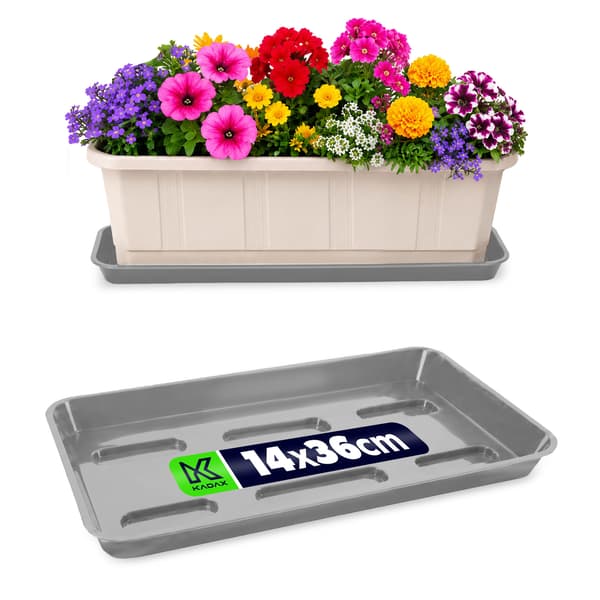 KADAX Blomkruksställ 40 cm balkonglåda plastbricka