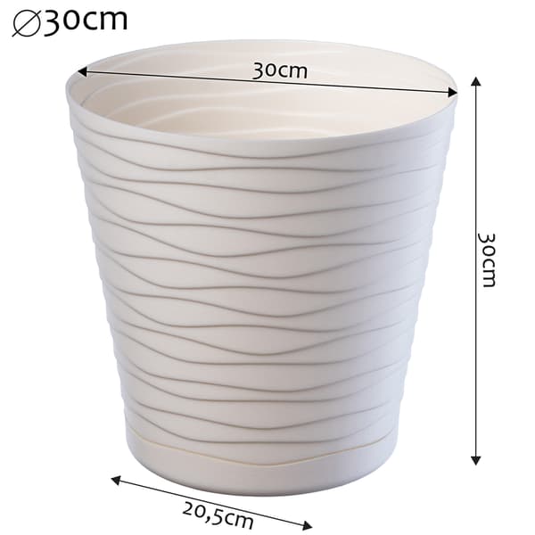 KADAX Urtepotte 30cm Plastik Urtepottedæksel med Stativ