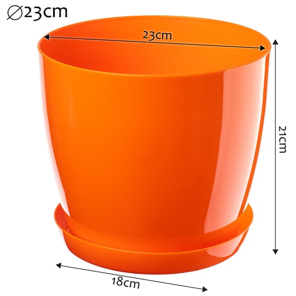 KADAX Urtepotte med Blomsterfod, Skål, Blomsterfod, 23 cm Orange