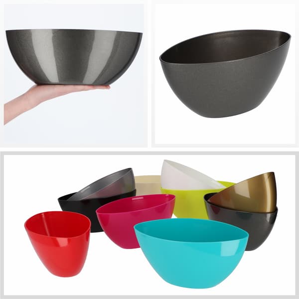 KADAX Urtepotte 30cm Oval Plastik Urtepotte Grafit
