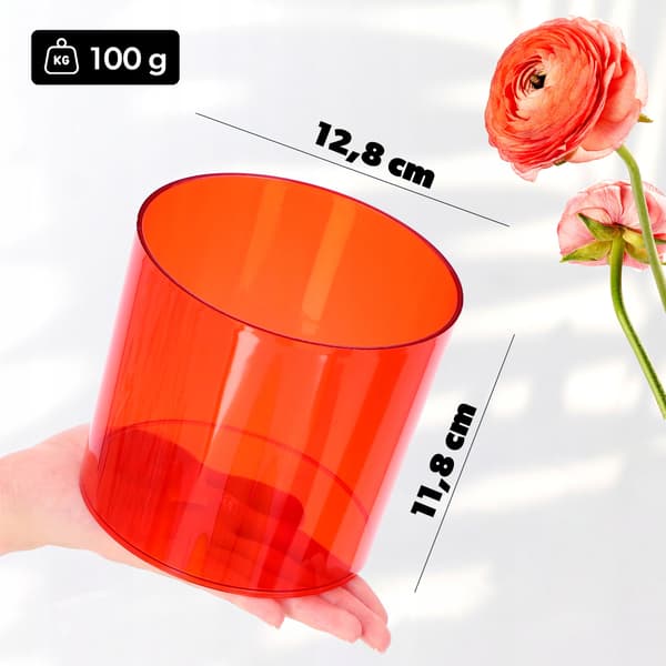 KADAX Blomkruka Rund Växtkruka Plast 12,5 cm Röd