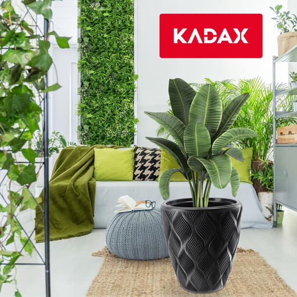 KADAX Urtepotte med Indsats 32cm Urtepottedæksel Plast Høj
