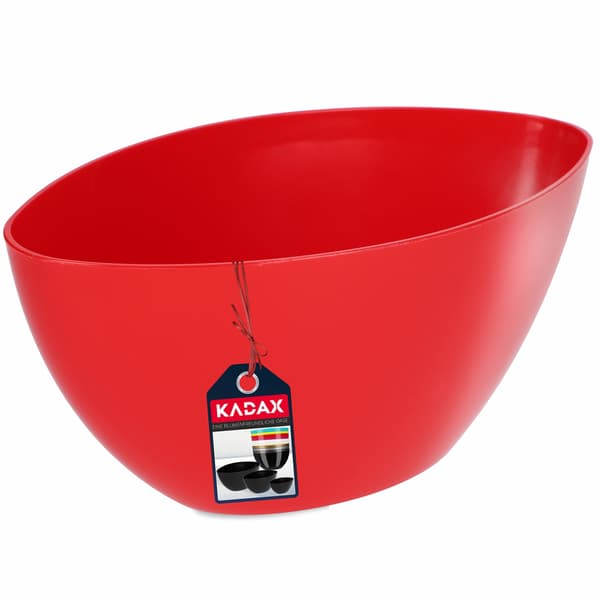 KADAX Urtepotte 21 cm Oval Urtepotte Plastik Rød
