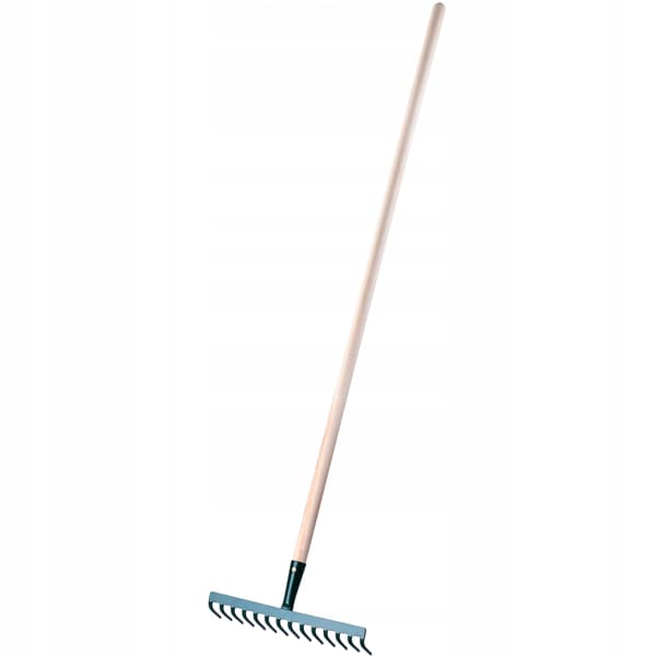 KADAX-lehtiharava puutarhanruohikolle, puinen kahva, 138 cm, hara, 14 hammasta, kiinteä